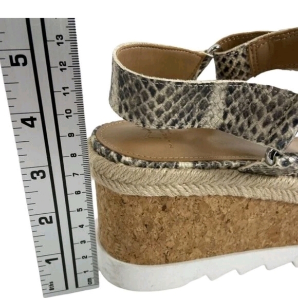 Marc Fisher Snakeskin Wedge SandalsMarc Fisher Wedges Women's Sandals 7.5 Leathe - Picture 6 of 10